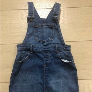 Denim girls overall dress